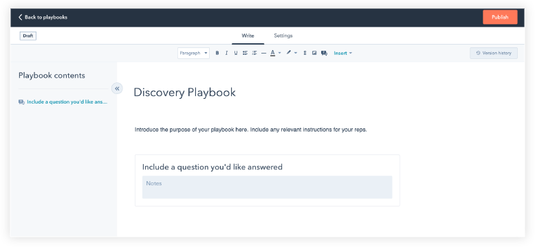 screenshot of HubSpot playbooks setup 2